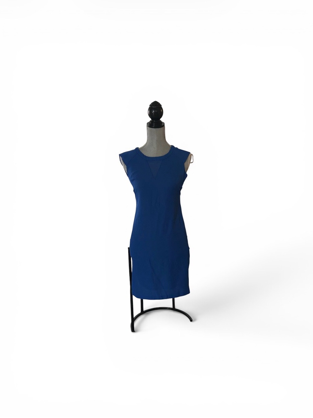 Blue Sleeveless Sheath Dress